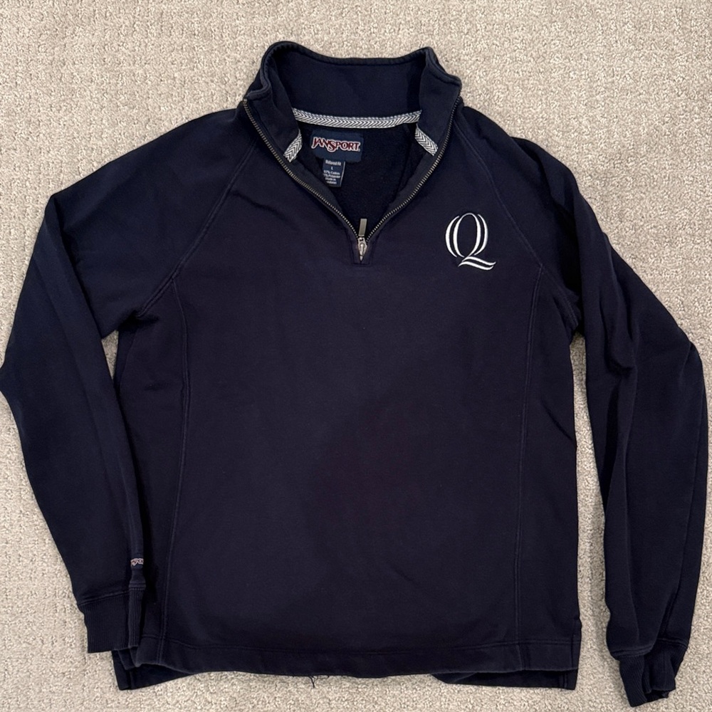 Quinnipiac Navy Quarter-Zip Pullover